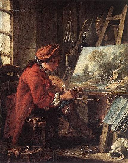 Francois Boucher Painter in his Studio